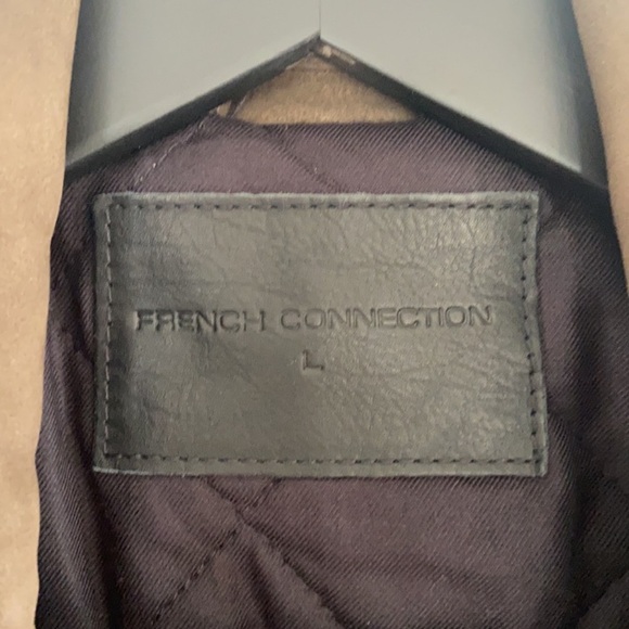 French Connection Suede Moto Jacket Men’s Large - Picture 3 of 8